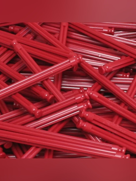 K'NEX Other - Vintage K'NEX | OEM Authentic Lot of 100+ Red/Tan Rods